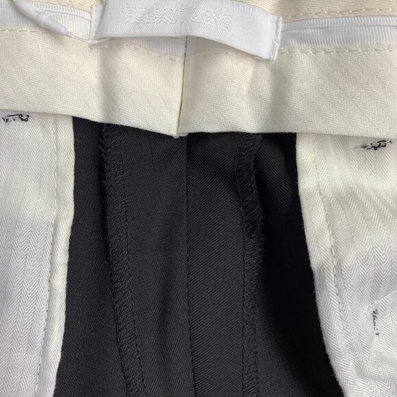 HELMUT LANG Size 34 Car Trouser Black Wool Zip Fly Dress Pants - Picture 5 of 5